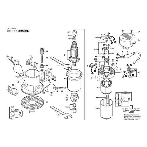 Запчасти для фрезера Bosch GMF 1400CE